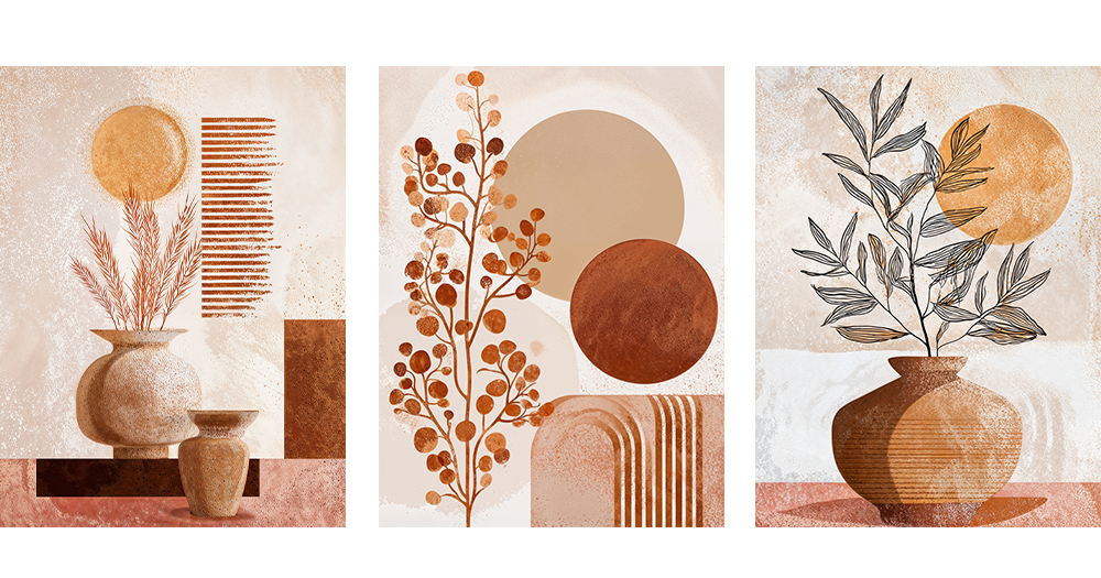 Растения в вазах