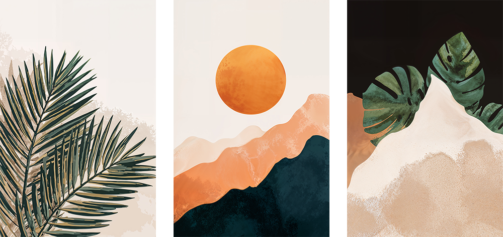 Солнце и пальмовые листья