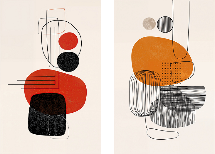 Красное и оранжевое