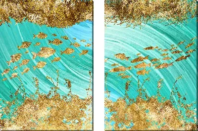 Золотые рыбки в воде