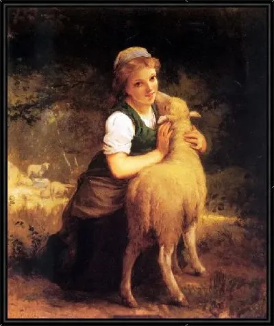 Молодая девушка с барашком (Young Girl with Lamb)