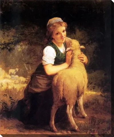 Молодая девушка с барашком (Young Girl with Lamb)