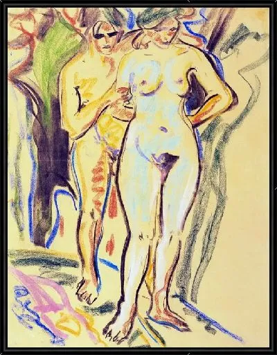 Картина Пейзаж с двумя обнаженными ( Two Nudes in a Landscape)