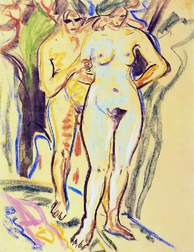 Картина Пейзаж с двумя обнаженными ( Two Nudes in a Landscape)