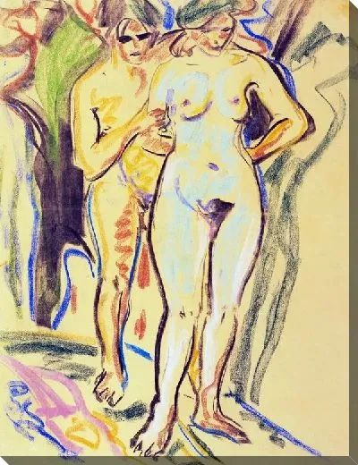 Картина Пейзаж с двумя обнаженными ( Two Nudes in a Landscape)