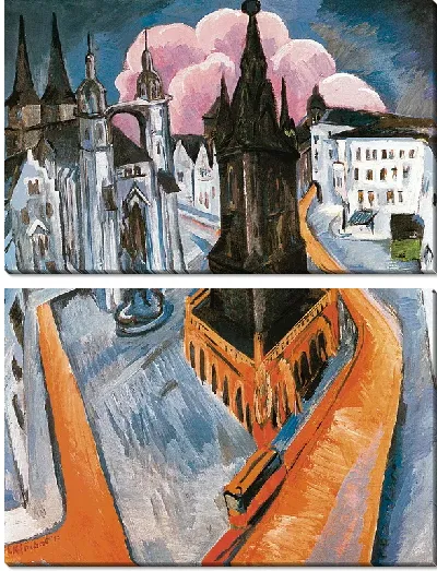 Картина Красная башня в Галле (The Red Tower in Halle)