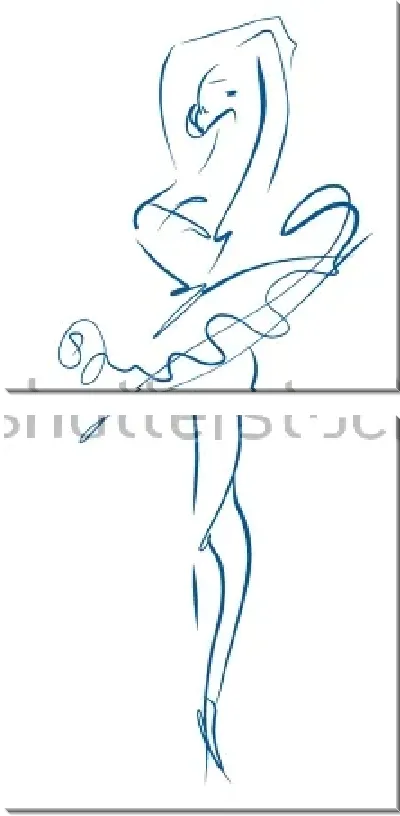 Модульная картина Грациозная балерина