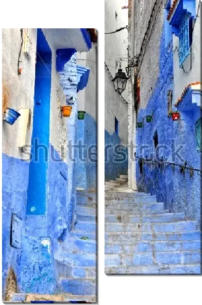 Модульная картина Типичная улочка марокканского города Шефшауэн