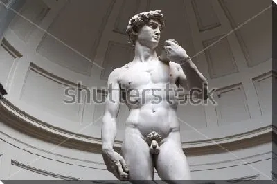 Идеал мужской красоты эпохи Возрождения - мраморный Давид работы Микеланджело