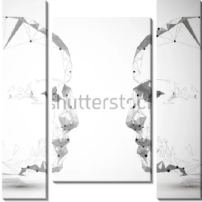 Дизайн силуэта головы человека