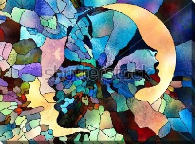 Абстрактная иллюстрация на тему человеческих отношений