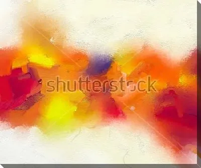 Постер Декоративная текстура с тёплыми цветовыми пятнами