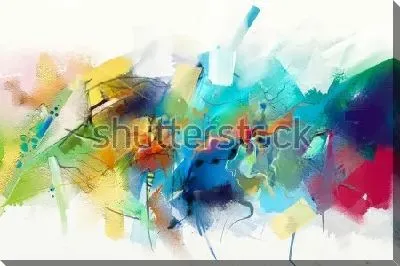 Картина маслом Декоративная текстура с ярким динамичным абстрактным рисунком