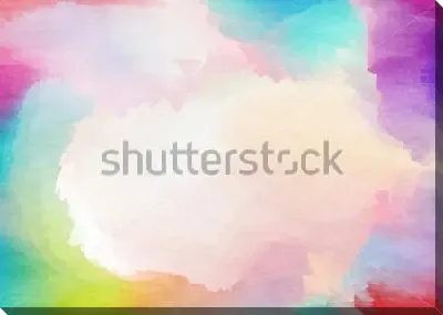 Картина маслом Декоративное панно с тёплыми пастельными цветовыми пятнами в форме облаков