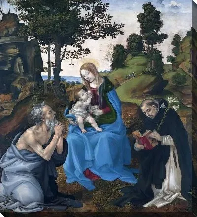 Картина Мадонна с младенцем со святыми Иеронимом и Домиником ( The Virgin and Child with Saints Jerome and Dominic)