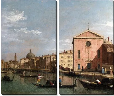 Модульная картина Гранд-канал перед Санта-Кроче (The Grand Canal facing Santa Croce)