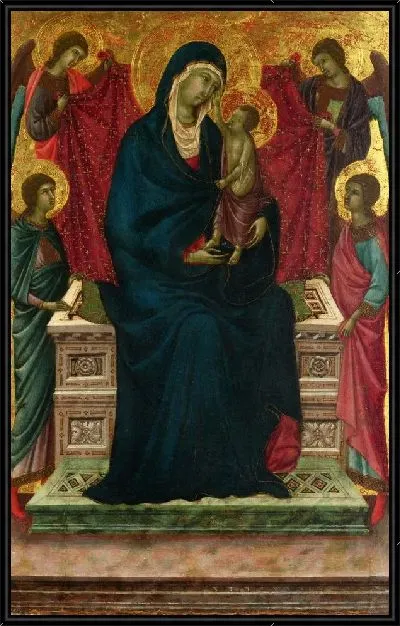 Картина Мадонна с младенцем и четырьмя ангелами (The Virgin and Child with Four Angels)