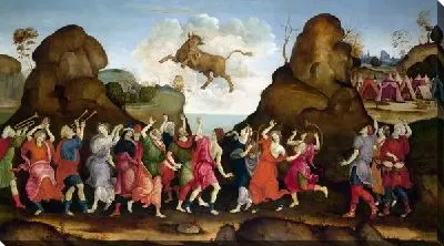 Картина Культ Египетского бога - быка (The Worship of the Egyptian Bull God, Apis)