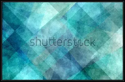 Картина Квадраты в палитре оттенков морской волны