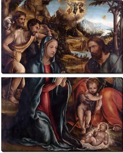 Картина Рождество с крестителем и пастухами (The Nativity with the Infant Baptist and Shepherds)
