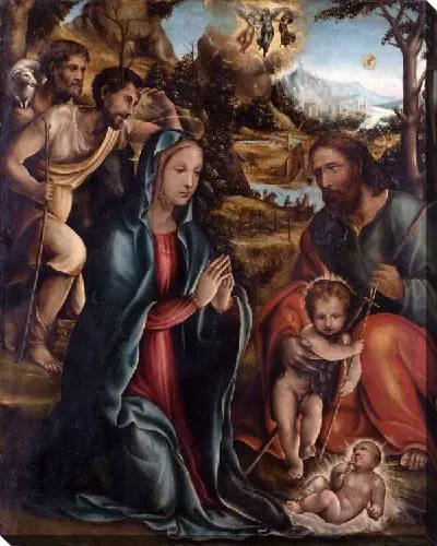 Картина Рождество с крестителем и пастухами (The Nativity with the Infant Baptist and Shepherds)