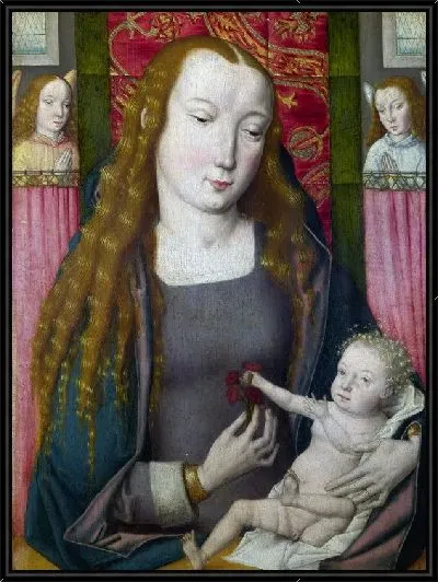 Картина Мадонна с младенцем и двумя ангелами (The Virgin and Child with Two Angels)