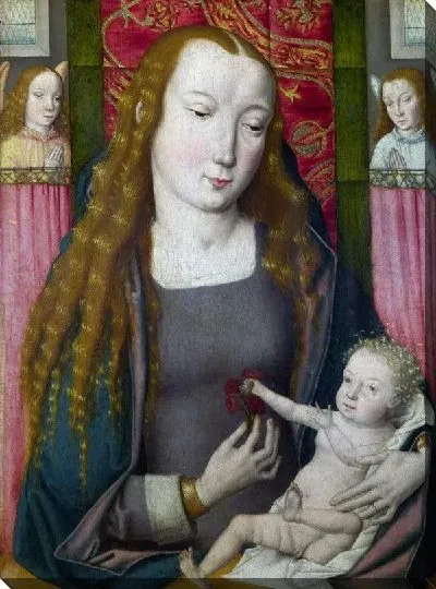 Картина маслом Мадонна с младенцем и двумя ангелами (The Virgin and Child with Two Angels)