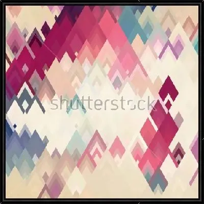 Геометрическая композиция из ромбов с яркими цветовыми акцентами