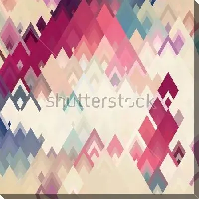 Геометрическая композиция из ромбов с яркими цветовыми акцентами