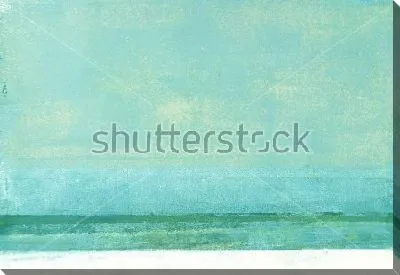 Картина маслом Декоративная текстура растушёванной краски в оттенках зелёного и голубого цвета