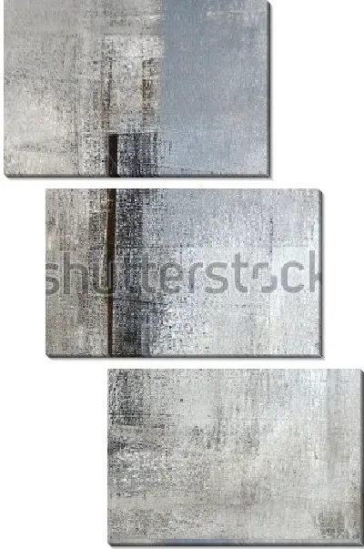 Модульная картина Декоративная текстура  серых и бежевых мазков