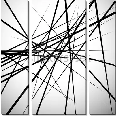 Модульная картина Динамичная композиция из пересекающихся прямых линий