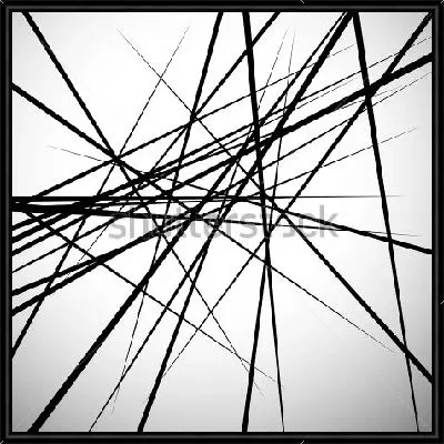 Картина Динамичная композиция из пересекающихся прямых линий