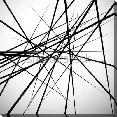 Постер Динамичная композиция из пересекающихся прямых линий