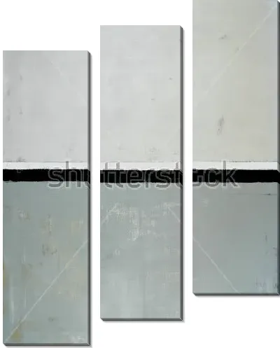 Модульная картина Текстура с геометрической абстракцией в серых тонах