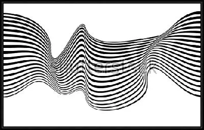 Оптическая иллюзия движения из чёрно-белых линий