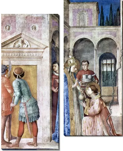 Картина Святой Лаврентий перед казнью (Before his execution is about the pope to St. Lawrence Church, the treasure)