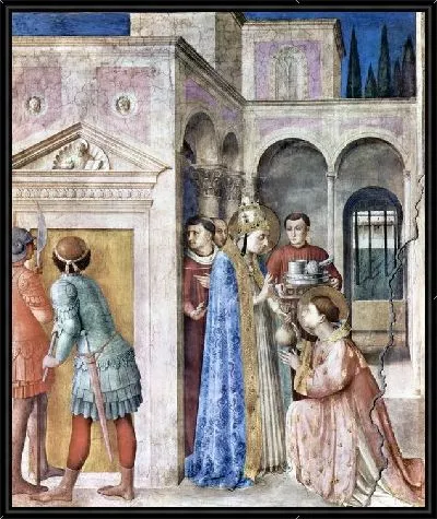 Картина Святой Лаврентий перед казнью (Before his execution is about the pope to St. Lawrence Church, the treasure)
