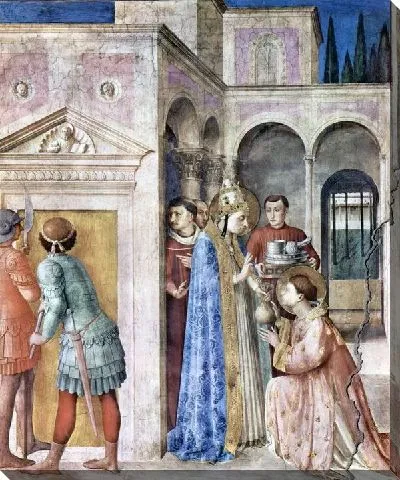 Картина Святой Лаврентий перед казнью (Before his execution is about the pope to St. Lawrence Church, the treasure)