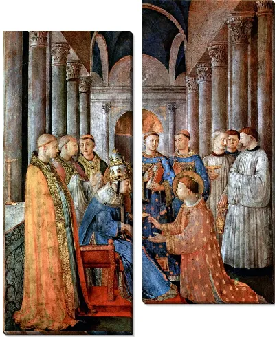 Картина Святой Лаврентий и папа Сикста (Ordained a deacon of St. Lawrence by the Pope Sixtus)