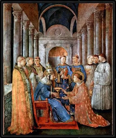 Картина Святой Лаврентий и папа Сикста (Ordained a deacon of St. Lawrence by the Pope Sixtus)