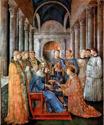 Картина Святой Лаврентий и папа Сикста (Ordained a deacon of St. Lawrence by the Pope Sixtus)