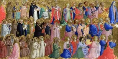 Картина Богородица с апостолами и другие святые (Virgin Mary with the Apostles and Other Saints)