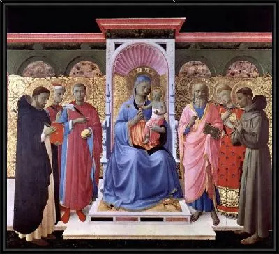 Картина Мадонна на троне (Enthroned Madonna)