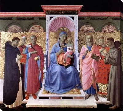 Картина Мадонна на троне (Enthroned Madonna)