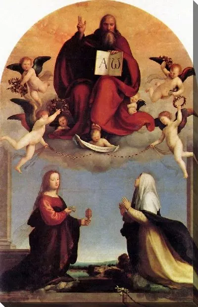 Картина Бог Отец со святой Марией Магдаленой и святой Екатериной