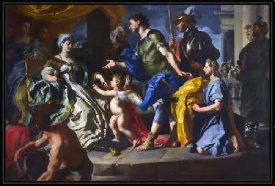 Эней и Амур под видом Аскания ( Dido receiving Aeneas and Cupid disguised as Ascanius)