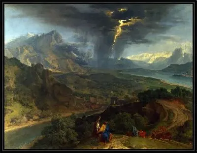Горный пейзаж с молнией (Mountain Landscape with Lightning)