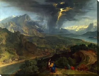 Горный пейзаж с молнией (Mountain Landscape with Lightning)
