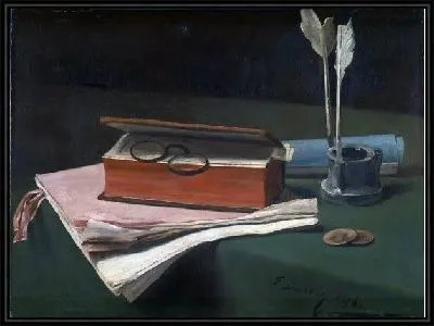 Натюрморт с книгами, документами и чернильницей (Still Life with Book, Papers and Inkwell)